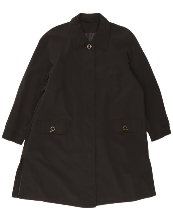 Hamells Womens Loose Fit Overcoat UK 12 Medium Black Polyester Classic