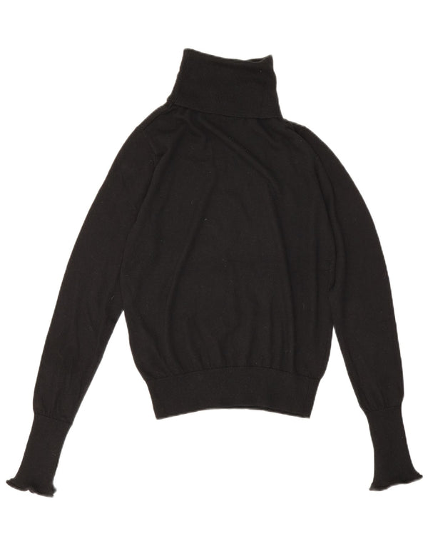 Zara Womens Roll Neck Jumper Sweater UK 6 XS Black Polyester