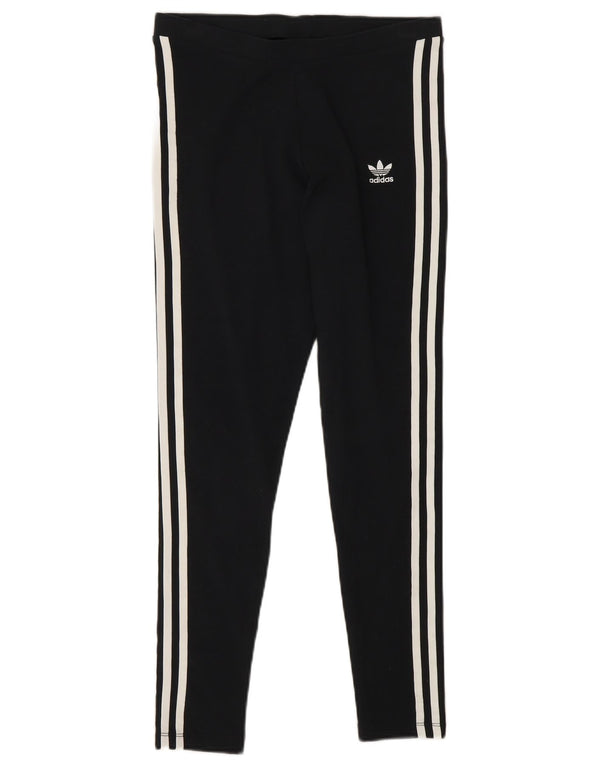 Adidas Womens Leggings UK 10 Small Black Cotton