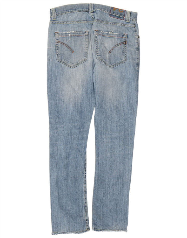 Dondup Mens Distressed Slim Jeans W34 L32 Blue