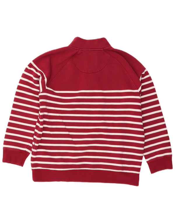 CREW CLOTHING Womens Sweatshirt Jumper UK 16 Large Burgundy Striped