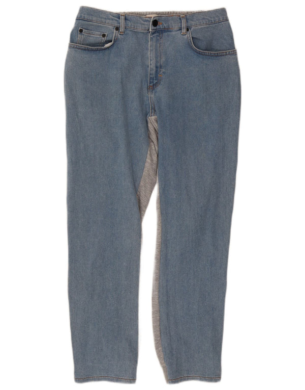 FRENCH CONNECTION Womens Slim Jeans UK 12 Medium W30 L28 Blue Colourblock