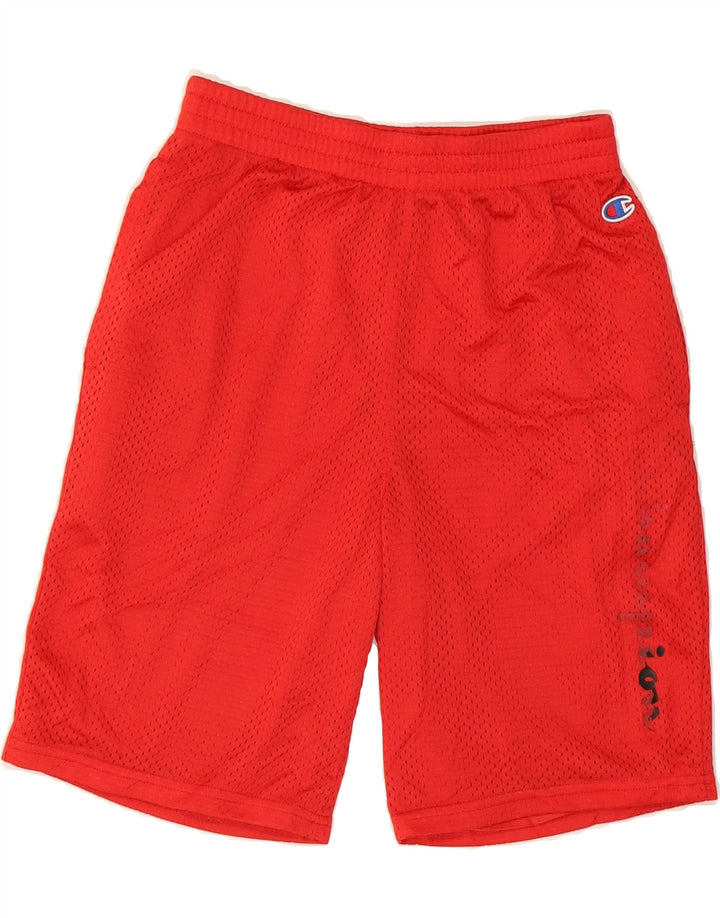 CHAMPION Boys Sport Shorts 13-14 Years XL Red Polyester Vintage Champion and Second-Hand Champion from Messina Hembry 