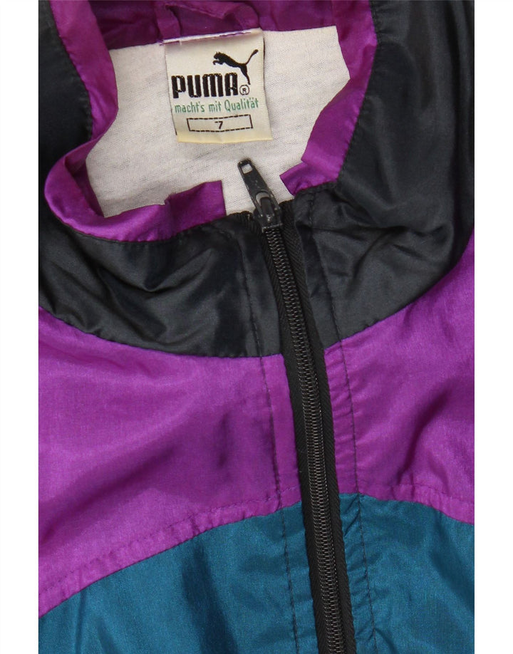 Puma Mens Tracksuit Top Jacket Large Black Colourblock Polyamide