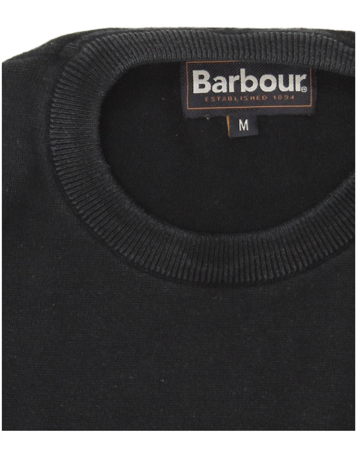 Barbour Mens Crew Neck Jumper Sweater Medium Navy Blue Cotton