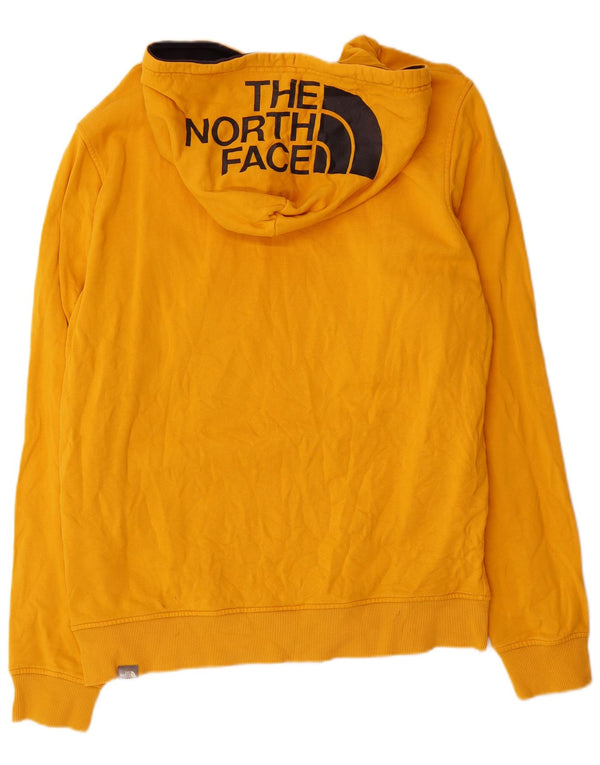 The North Face Mens Graphic Hoodie Jumper Large Yellow Cotton