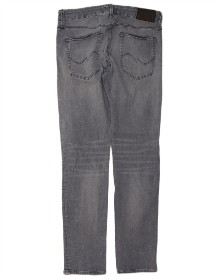 Jack & Jones Mens Slim Jeans W32 L30 Grey Cotton