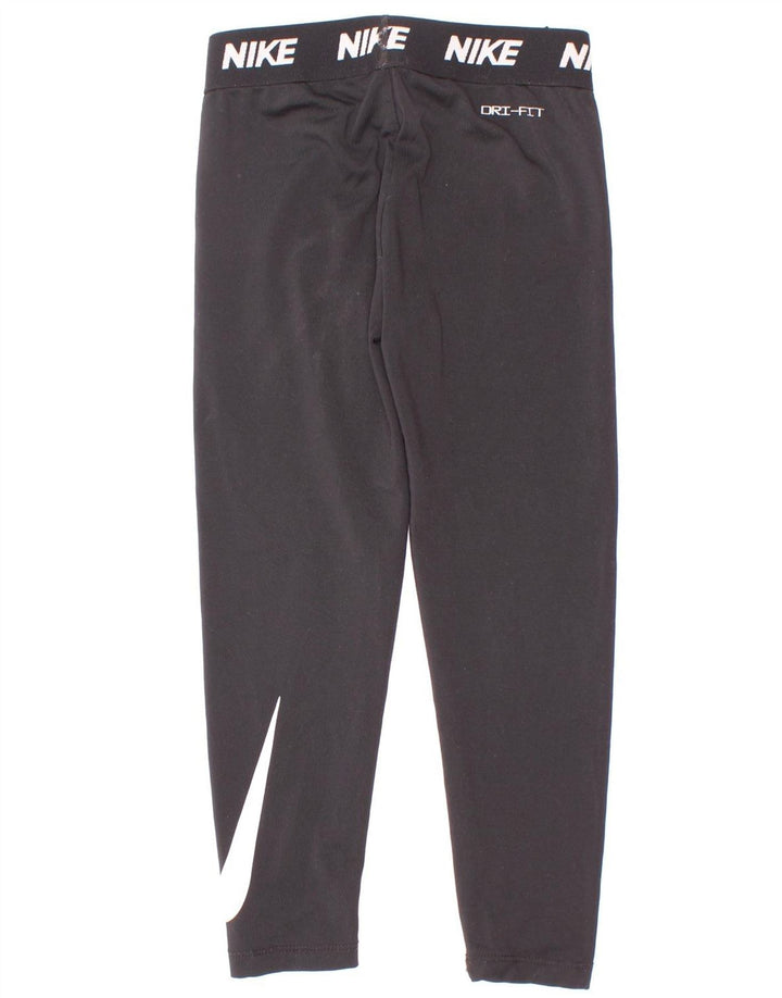 Nike Girls Dri Fit Leggings 5-6 Years Medium Black
