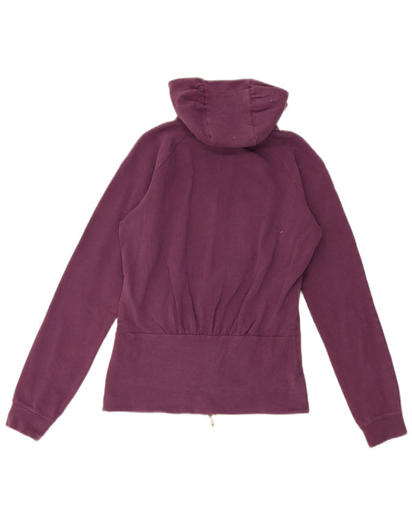 Champion Womens Zip Hoodie Sweater UK 12 Medium Purple Cotton