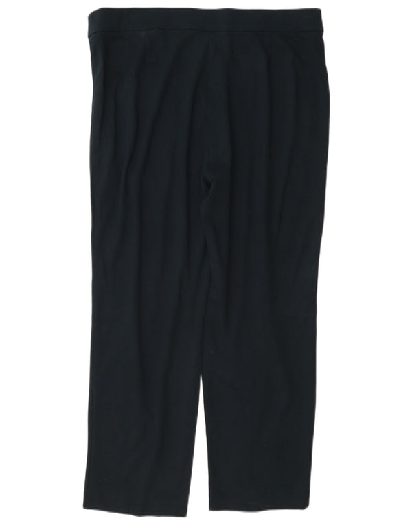 Marks & Spencer Womens Straight Casual Trousers UK 18 XL W38 L27 Navy Blue