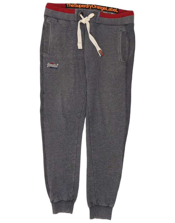 Superdry Mens Slim Fit Tracksuit Trousers Joggers Medium Navy Blue Flecked