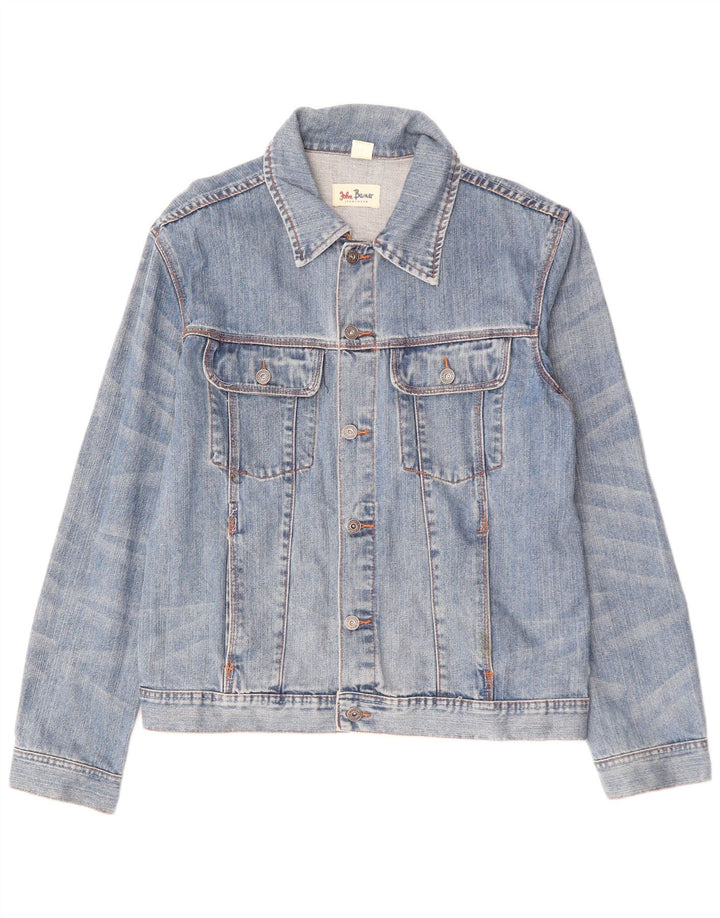 JOHN BANER Mens Denim Jacket UK 44 2XL Blue Cotton