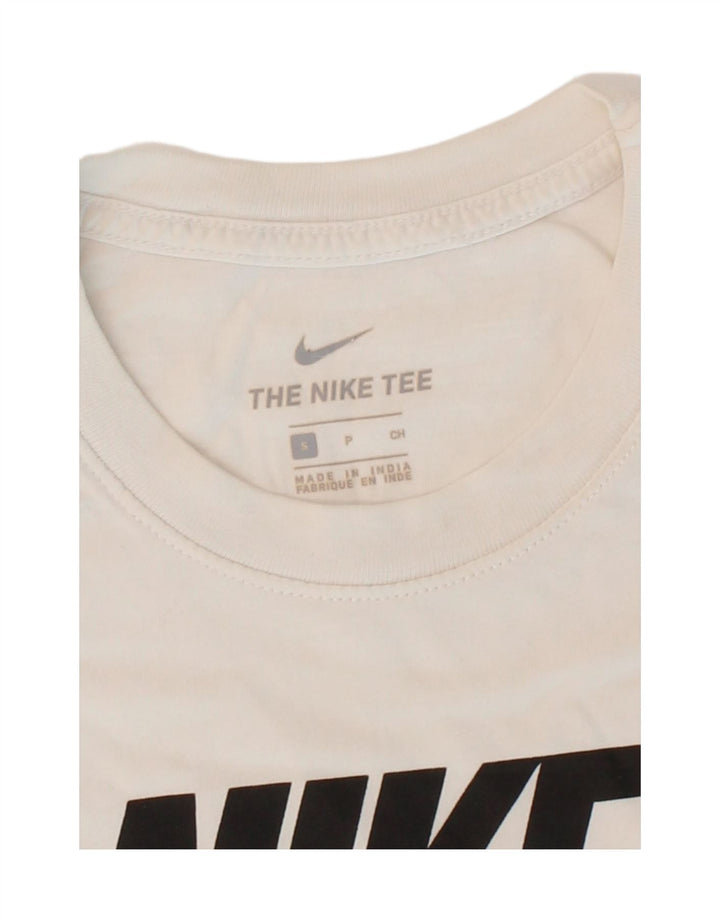 NIKE Mens Graphic T-Shirt Top Small White Cotton Vintage Nike and Second-Hand Nike from Messina Hembry 