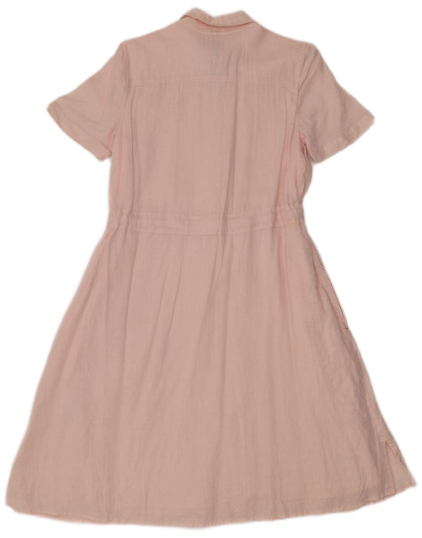 Tommy Hilfiger Womens Maxi Dress UK 4 XS Pink Linen