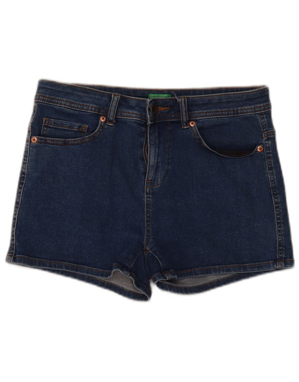 BENETTON Womens Denim Shorts W30 Medium Blue