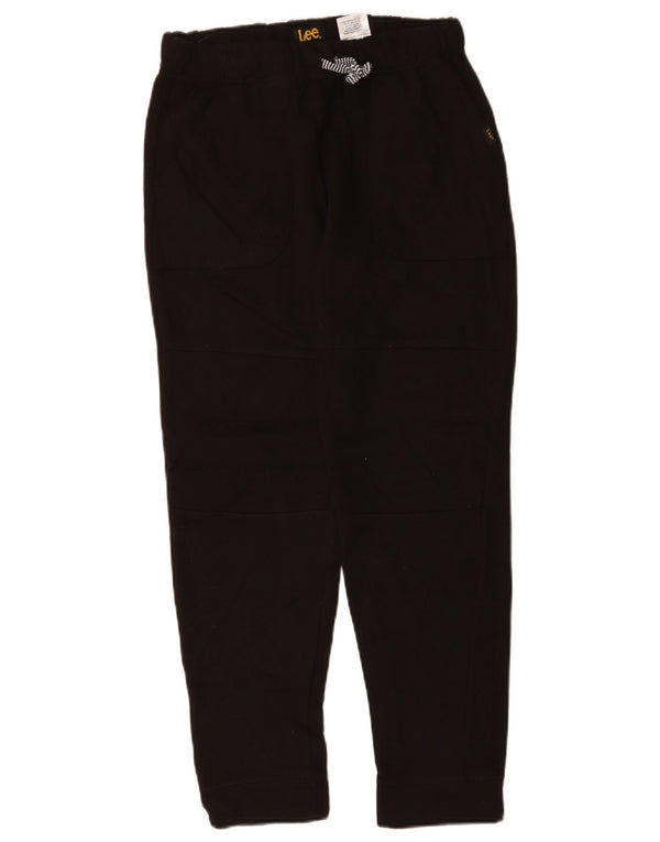 Lee Boys Tracksuit Trousers Joggers 14-15 Years Large Black Cotton