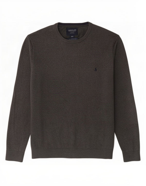 Joules Mens Crew Neck Jumper Sweater Large Grey Cotton