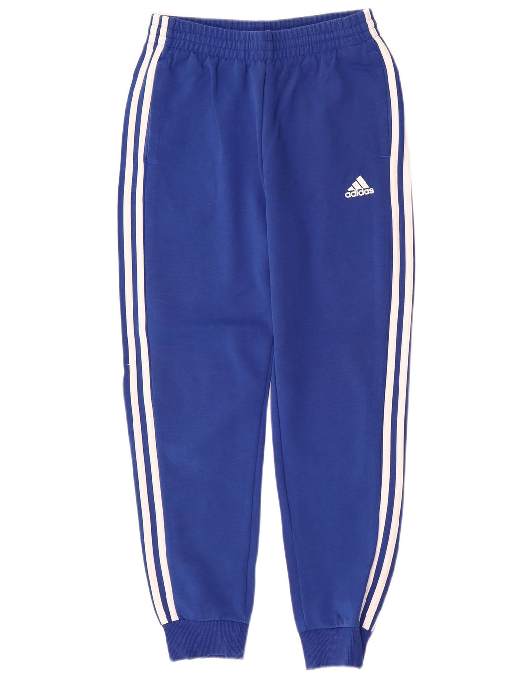 ADIDAS Boys Tracksuit Trousers Joggers 13-14 Years  Blue Cotton