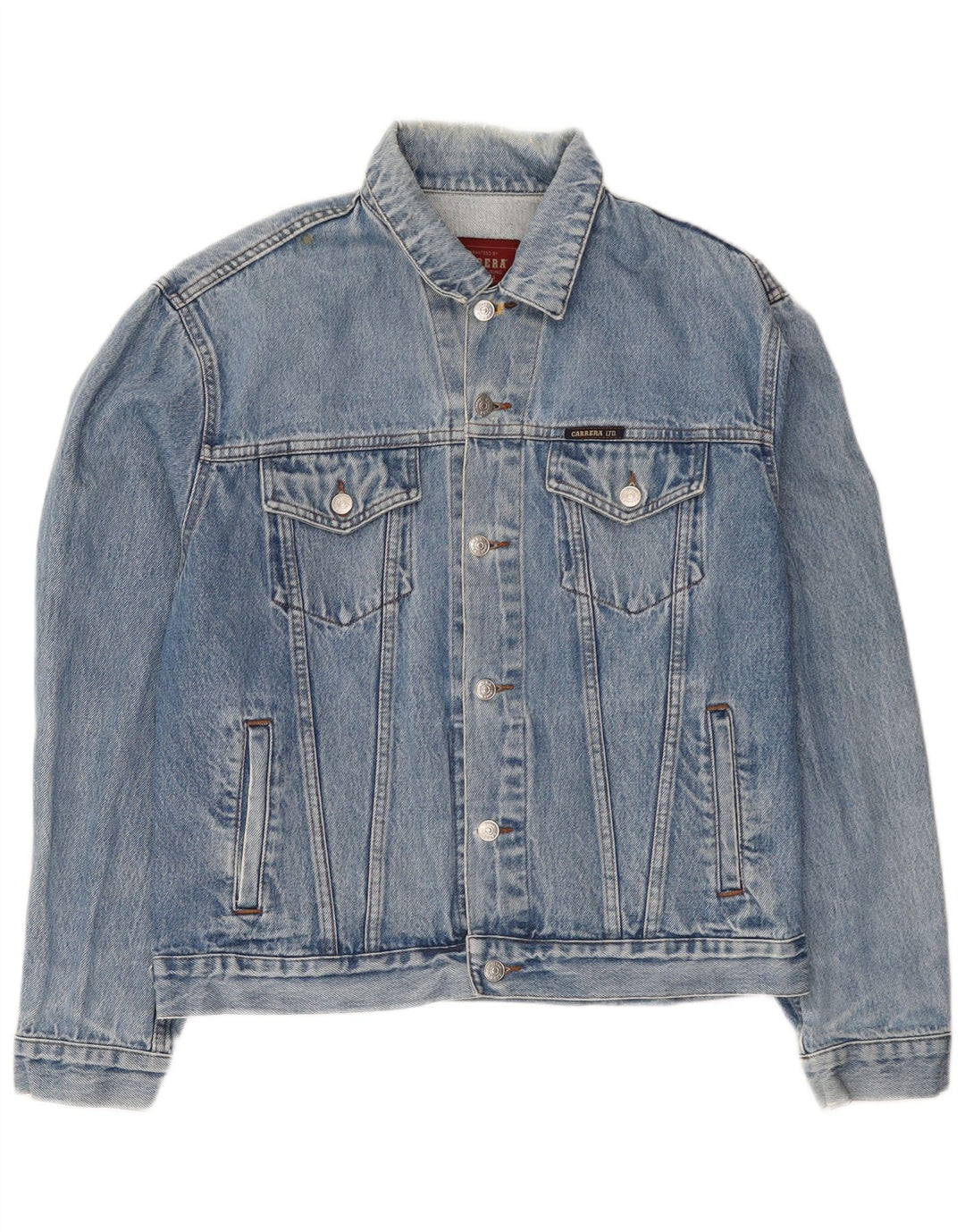 Carrera Mens Denim Jacket UK 40 Large Blue Cotton