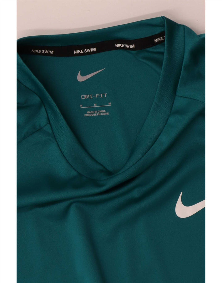 Nike Mens Dri Fit T-Shirt Top Medium Blue Polyester