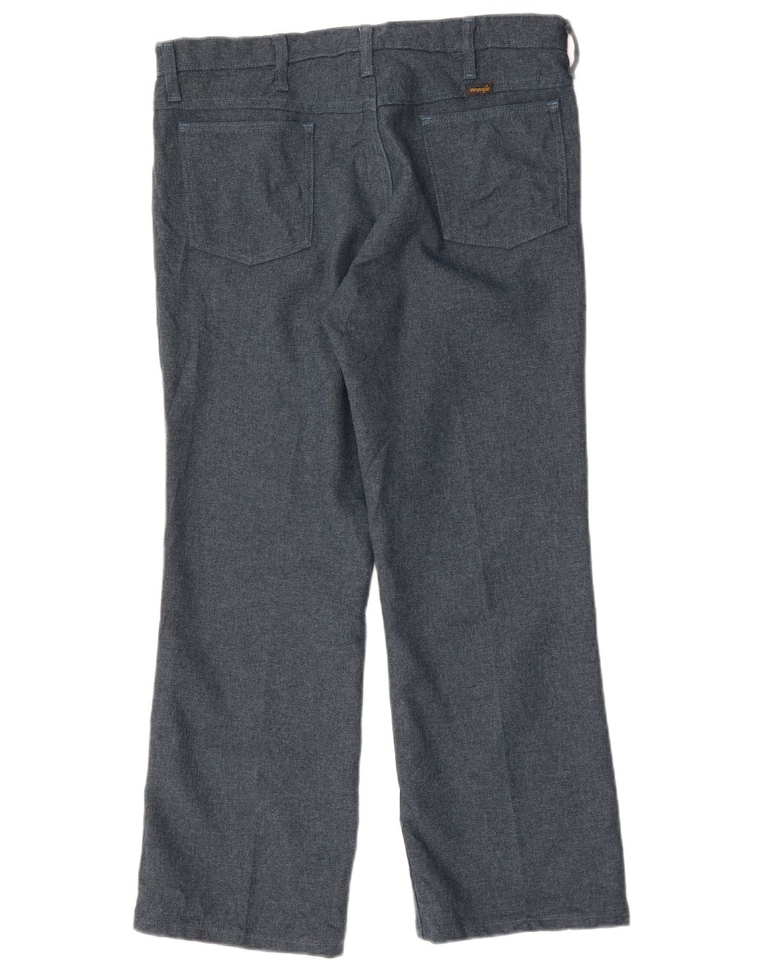 WRANGLER Mens Straight Casual Trousers W36 L29 Navy Blue Polyester