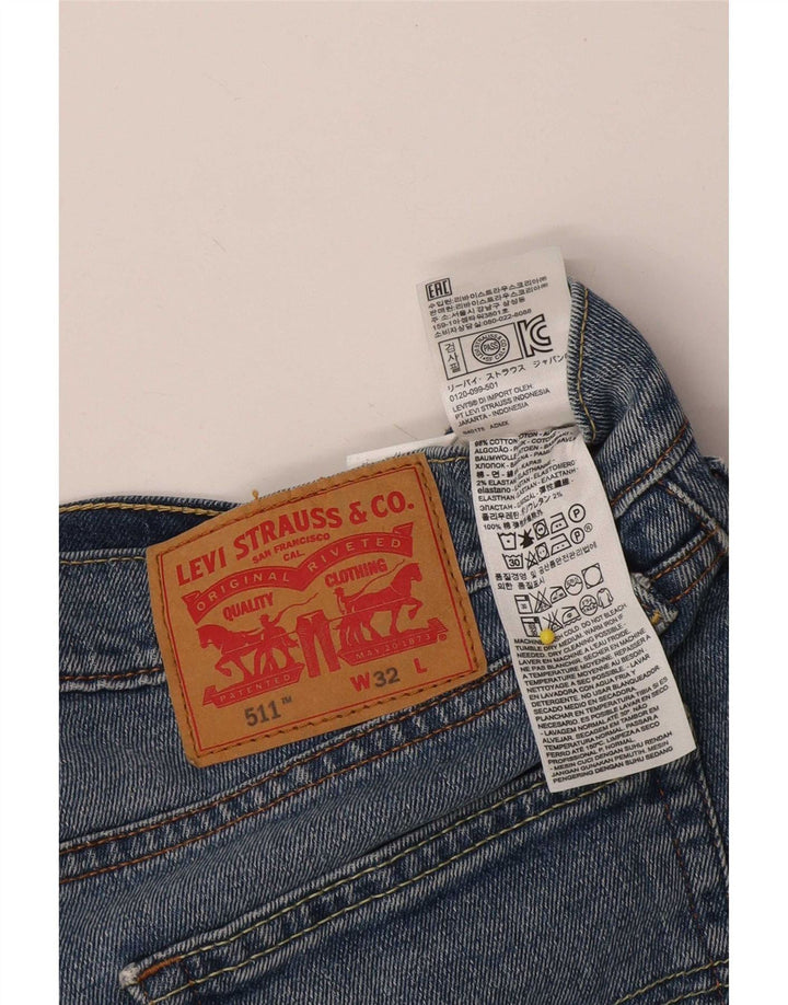 Levi's Mens 511 Denim Shorts W32 Medium Blue Cotton