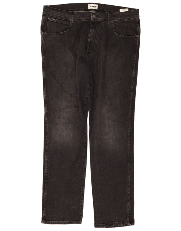 Wrangler Mens Texas Slim Jeans W38 L34 Grey Cotton