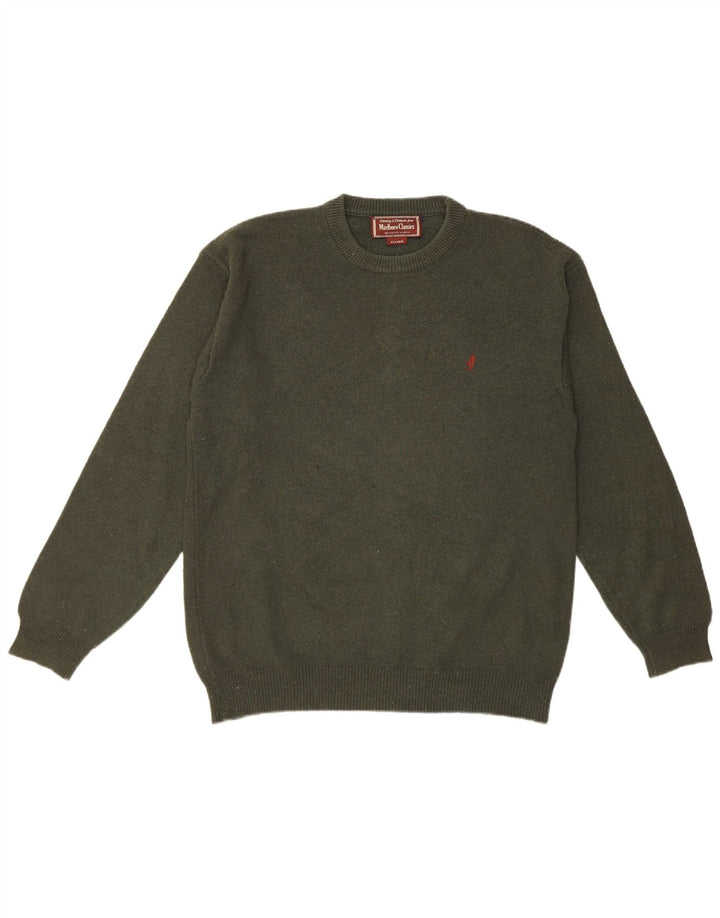 Marlboro Classics Mens Crew Neck Jumper Sweater 2XL Khaki