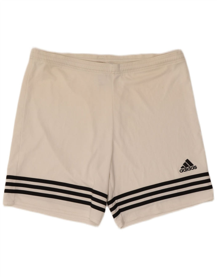 ADIDAS Mens Climalite Sport Shorts Medium White Polyester