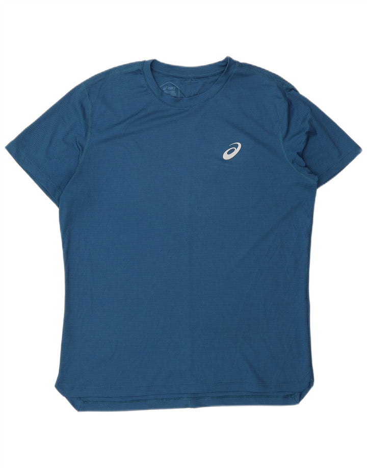 Asics Mens T-Shirt Top Medium Navy Blue