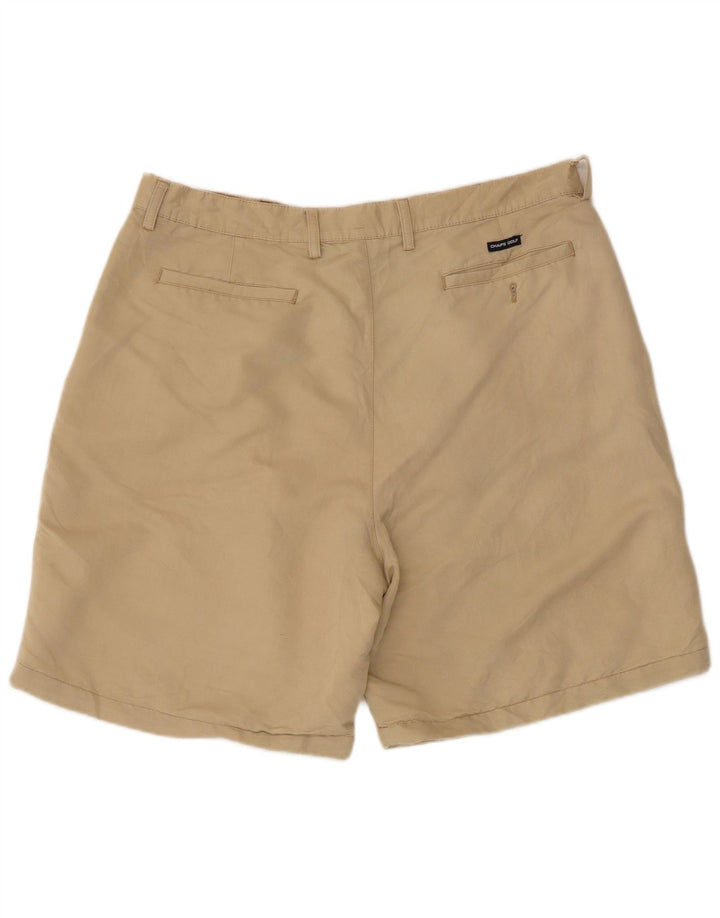 Chaps Mens Golf Pegged Chino Shorts W38 XL Beige Rayon