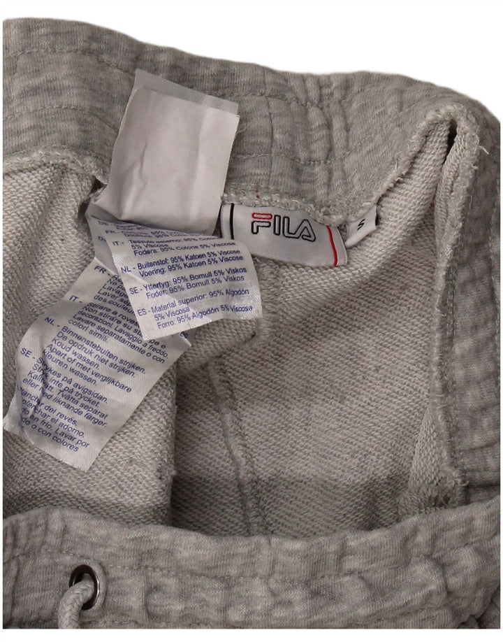 FILA Mens Tracksuit Trousers Joggers Small Grey Flecked Cotton