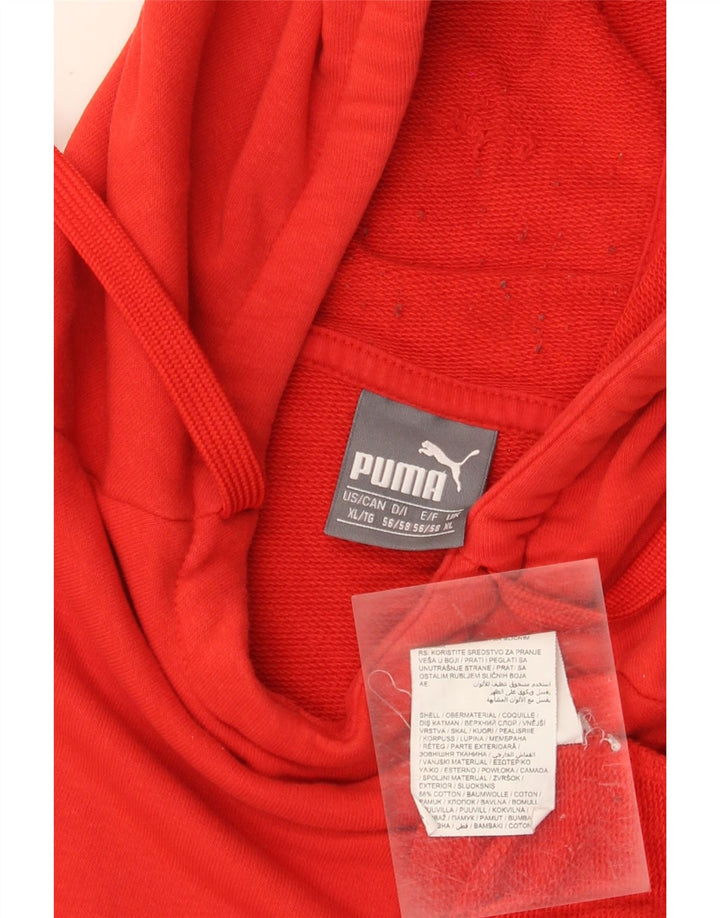 Puma Mens Hoodie Jumper XL Red Cotton