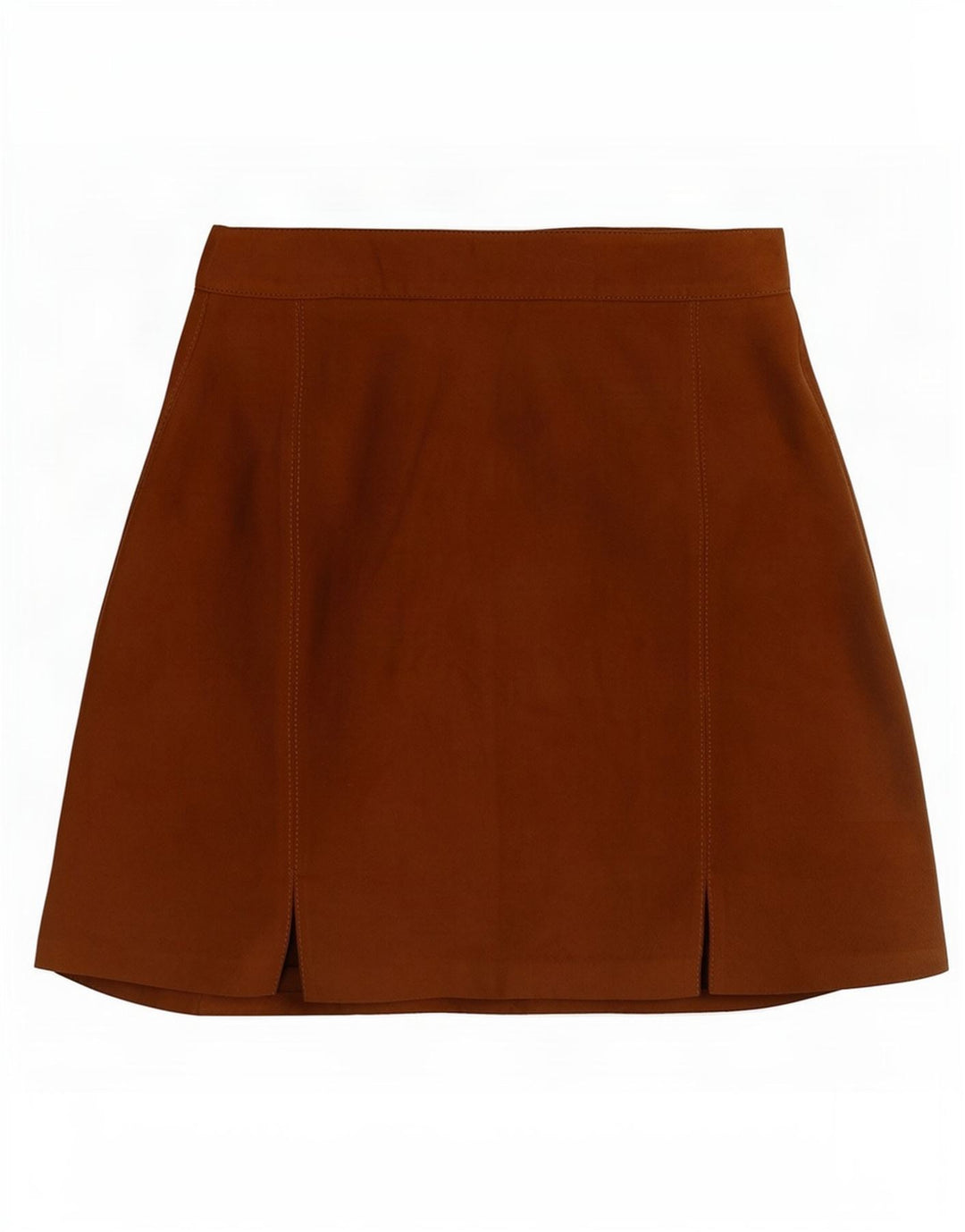 Conbipel Womens Suede Mini Skirt IT 44 Medium W28 Brown Leather