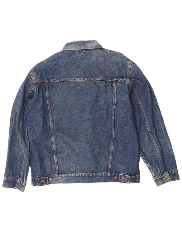 DENIM STYLE Mens Denim Jacket UK 44 2XL Blue Cotton