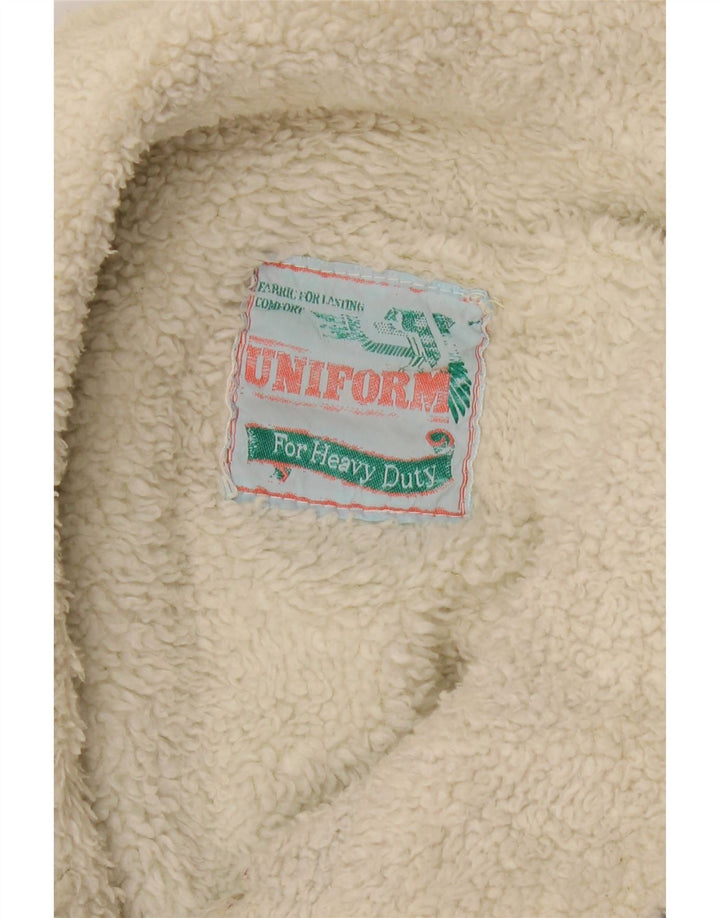 UNIFORM Mens Denim Sherpa Jacket UK 42 XL Blue