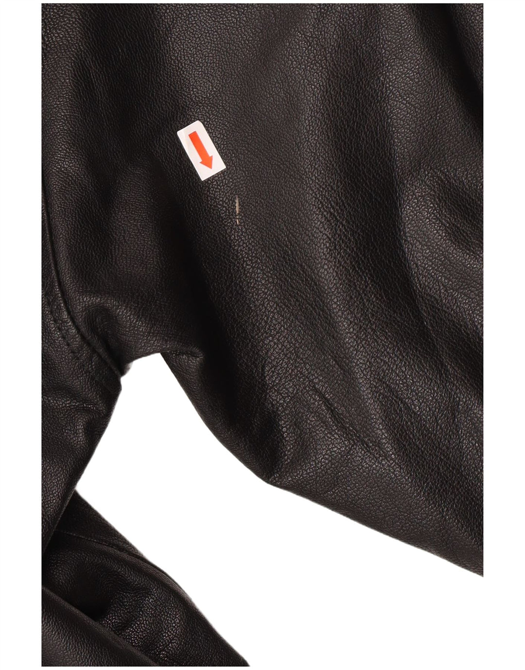 VINTAGE Womens Leather Coat UK 18 XL  Black Leather