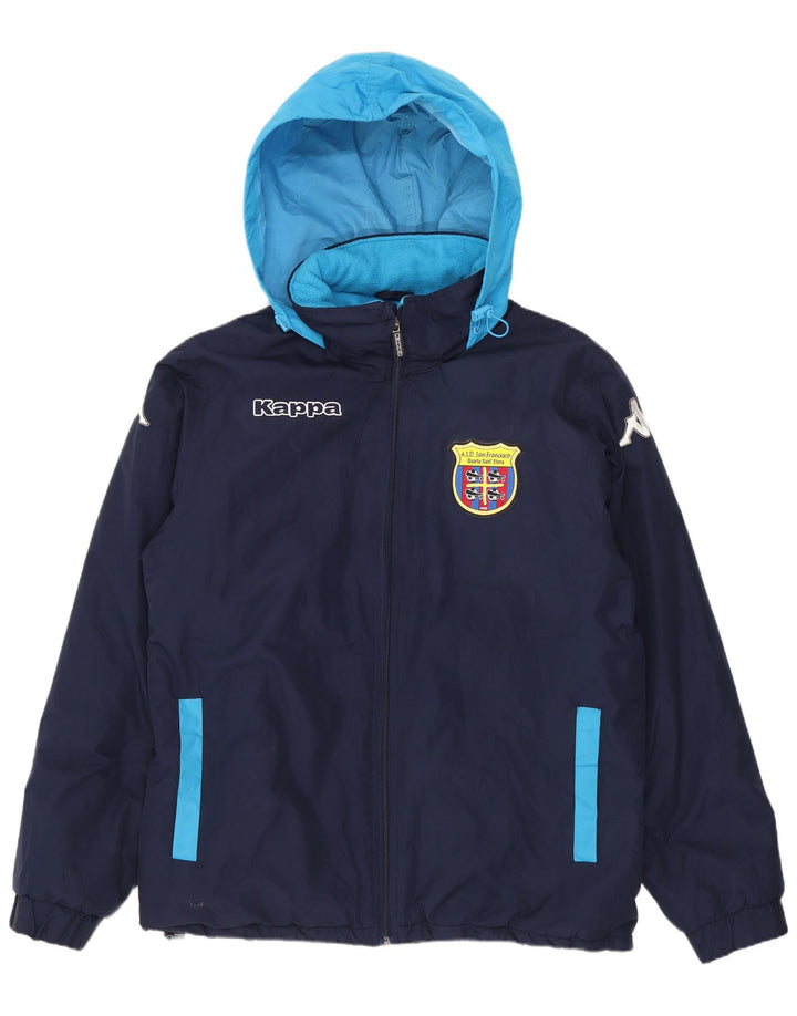 Kappa Mens Graphic Windbreaker Jacket UK 38 Medium Navy Blue