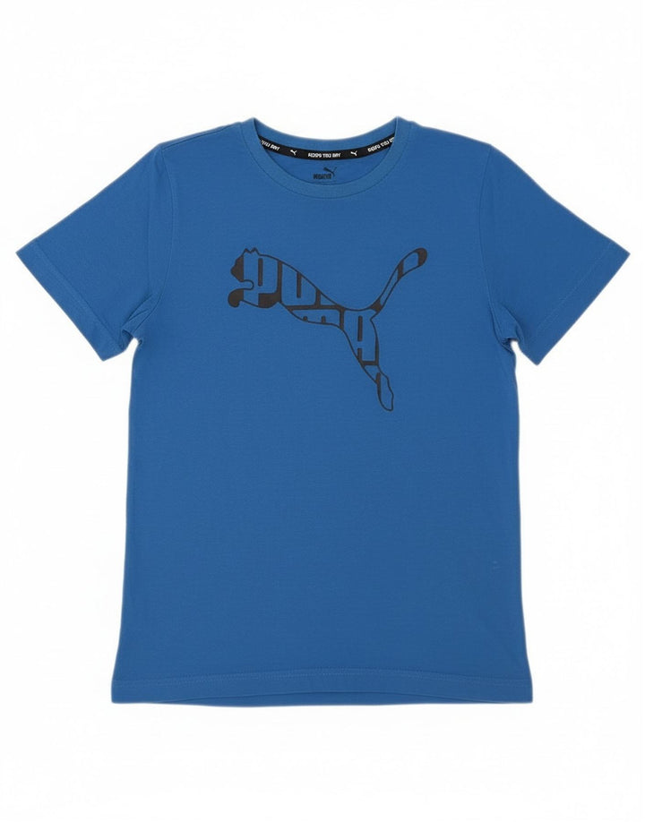 Puma Boys Graphic T-Shirt Top 11-12 Years Blue