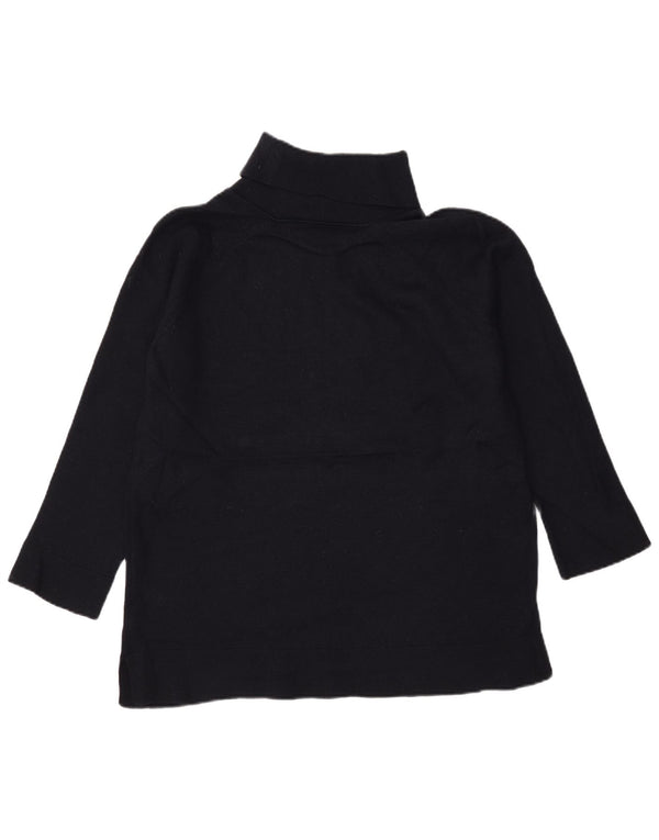 Marks & Spencer Womens Roll Neck Jumper Sweater UK 16 Large Navy Blue