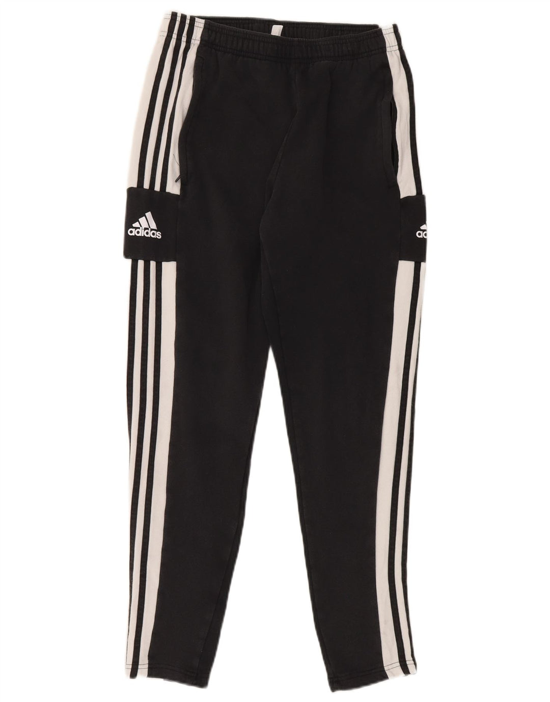 ADIDAS Mens Tracksuit Trousers Medium Black Cotton