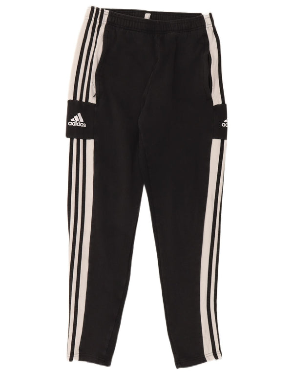 ADIDAS Mens Tracksuit Trousers Medium Black Cotton