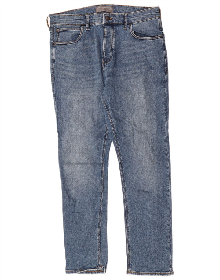 French Connection Mens Slim Jeans W34 L30 Blue Cotton