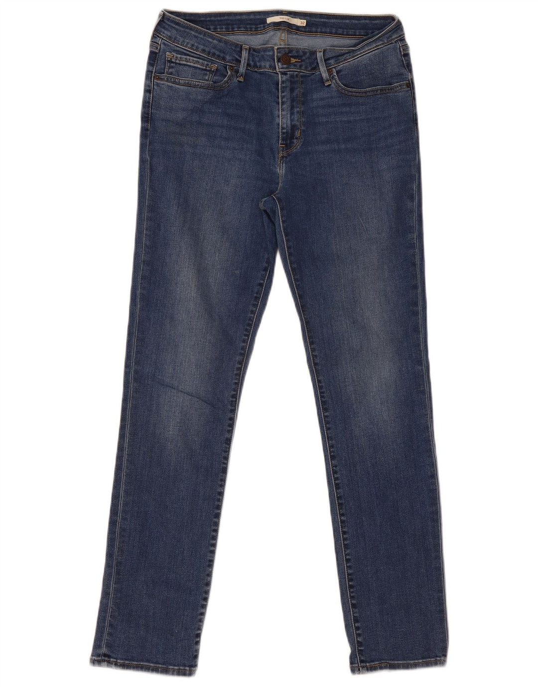 Levi's Womens 711 Slim Jeans W32 L30 Blue Cotton
