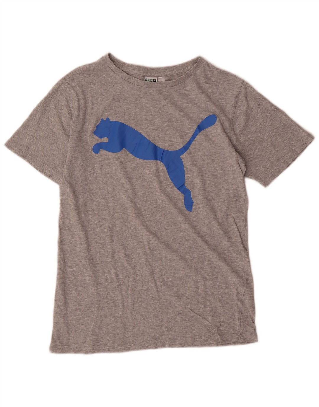 Puma Boys Graphic T-Shirt Top 15-16 Years XL Grey Flecked