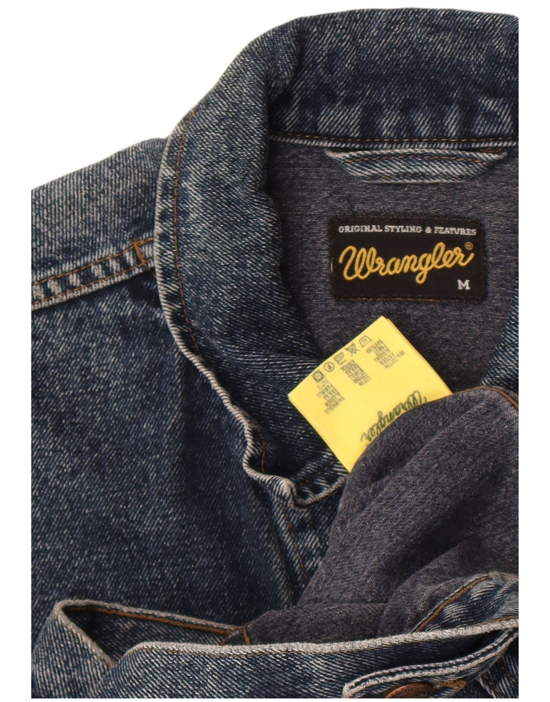 Wrangler Mens Denim Jacket UK 38 Medium Blue Cotton