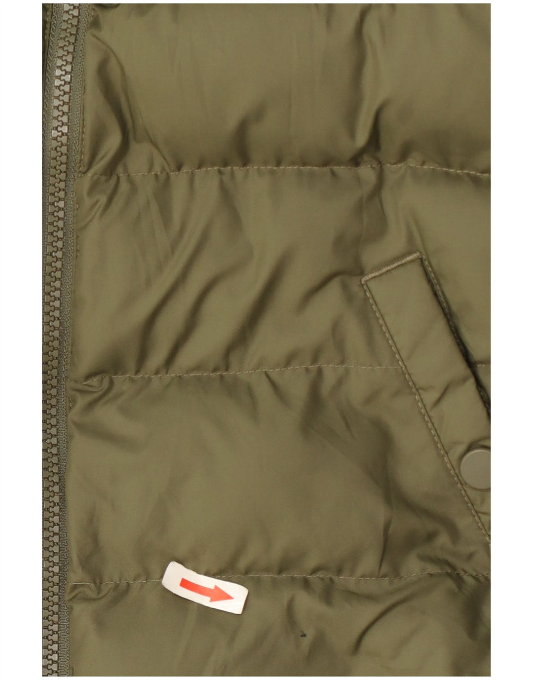 Nike Boys Hooded Padded Jacket 10-11 Years Medium Khaki Polyester