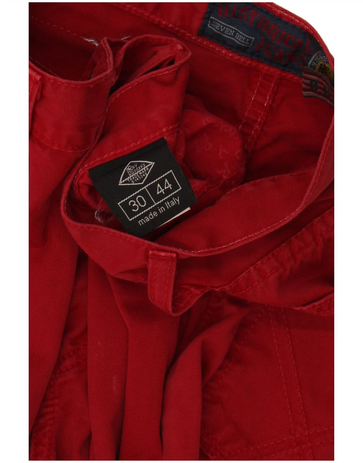 ROY ROGERS Womens Slim Jeans IT 44 Medium W30 L30 Red Cotton