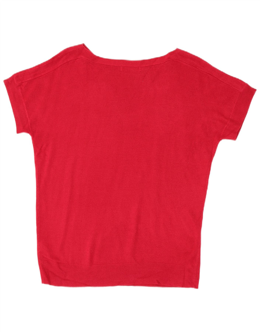 Marks & Spencer Womens Boat Neck Jumper Sweater UK 12 Medium Red