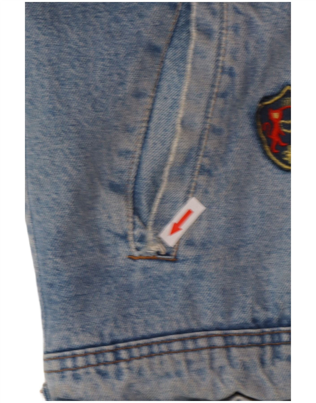 POP 84 Mens Denim Sherpa Jacket UK 38 Medium Blue